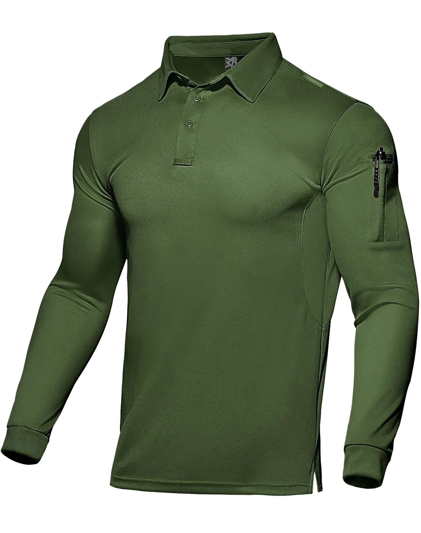 Men's Polo Collared Shirt, Long Sleeve