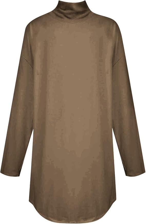 Espresso Curve Mock Neck Top
