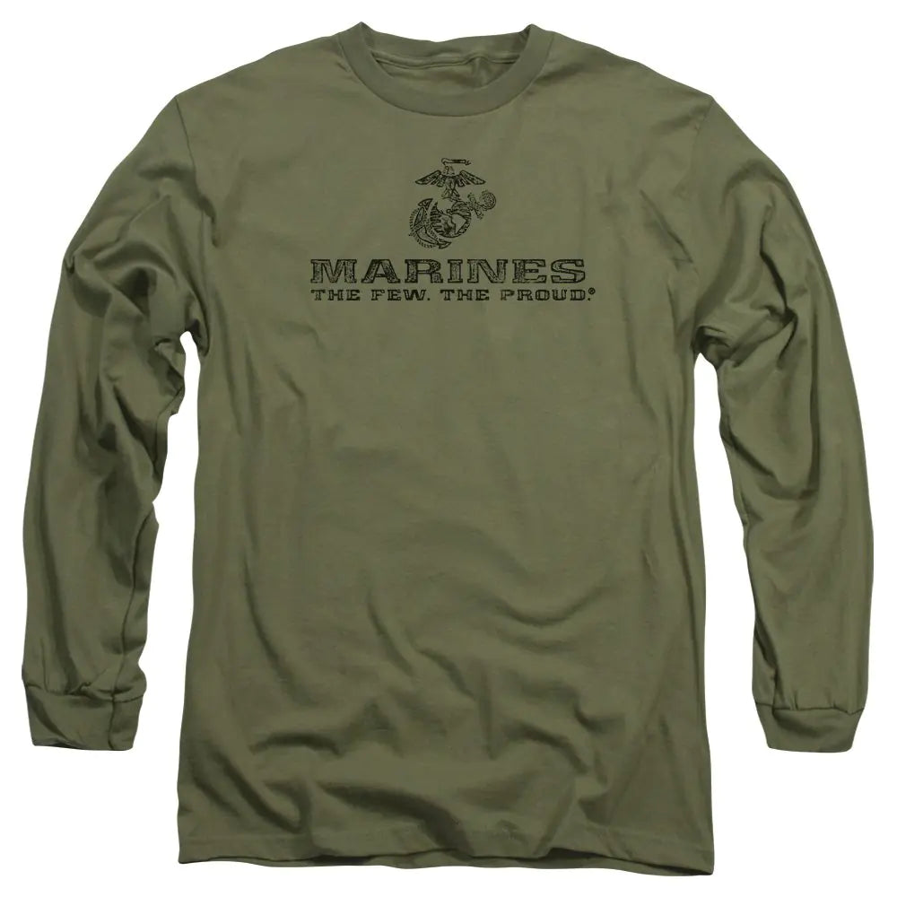 US Marine Corps Distressed Long-Sleeve T Shirt