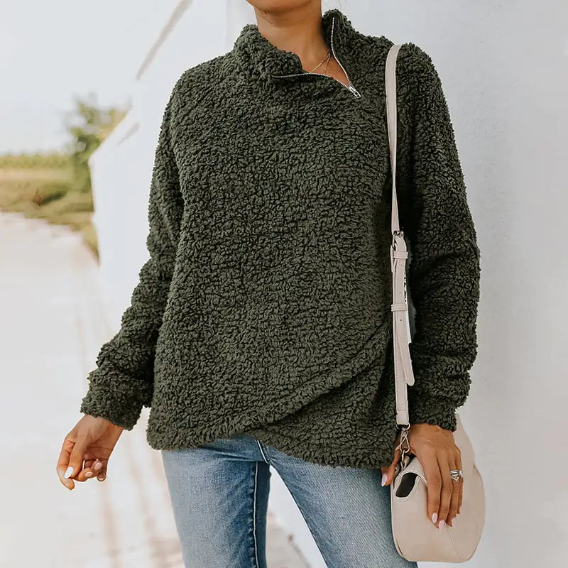 Veloura Double-Sided Fleece Wrap Coat