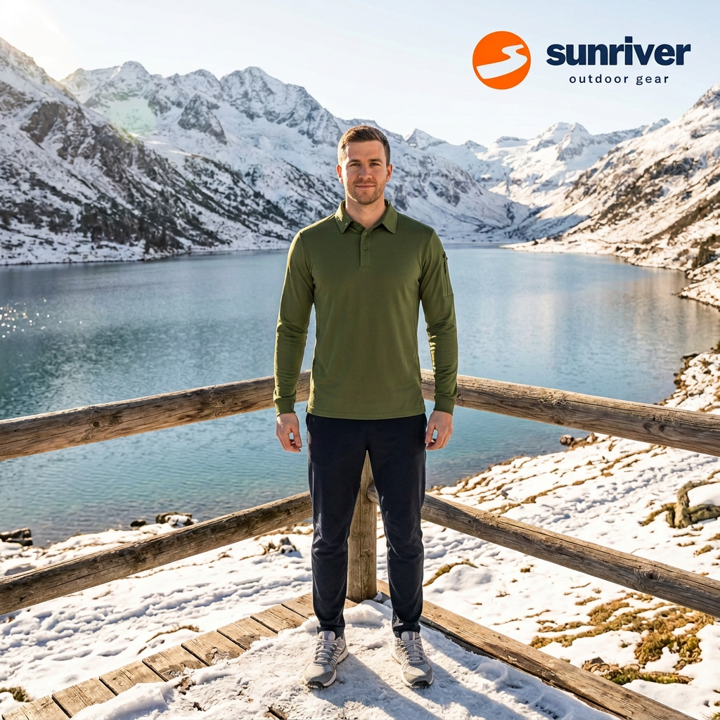 The Mountain, Long Sleeve Polo