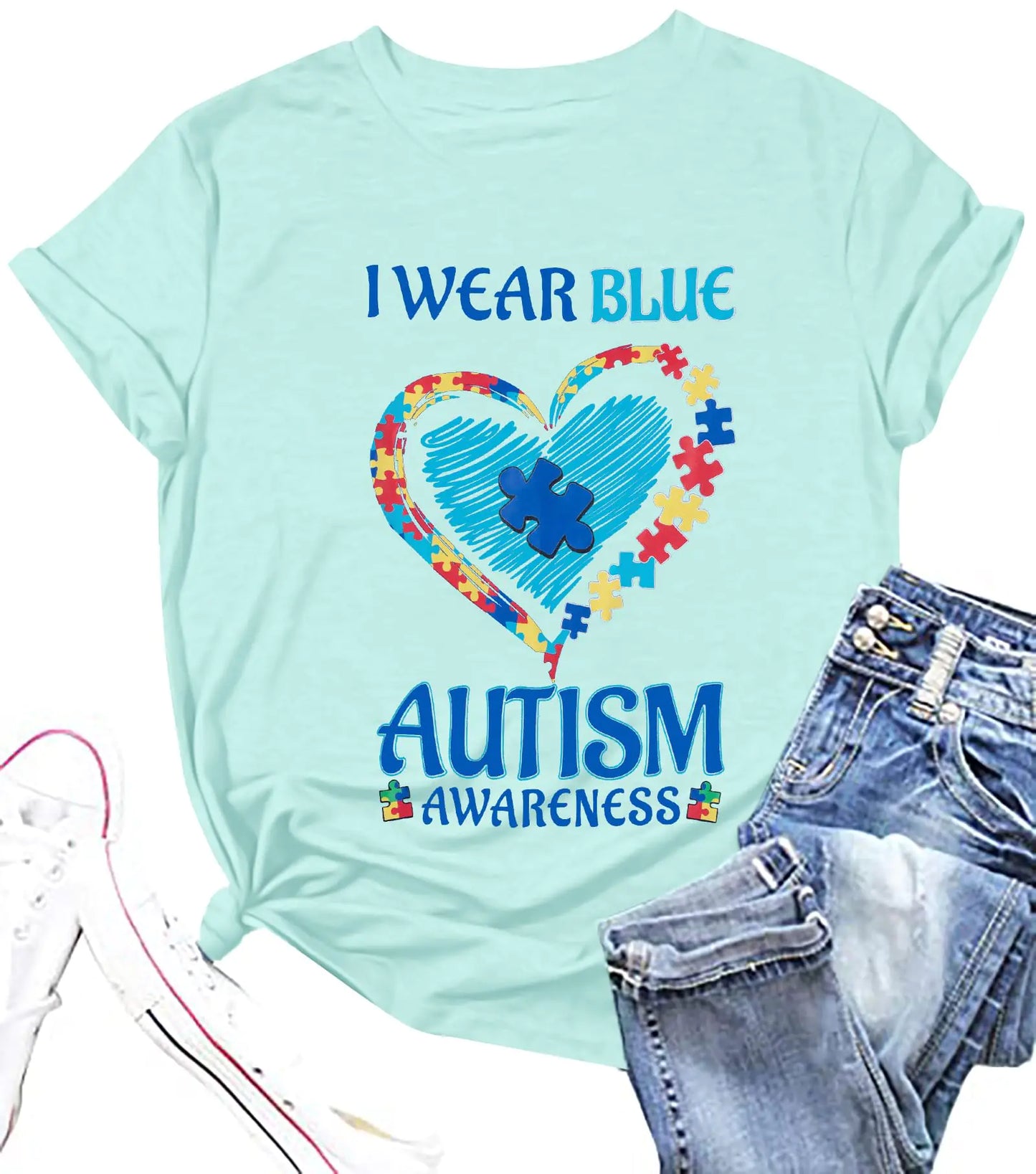 Autism Awareness Blue Ribbon T-Shirt I