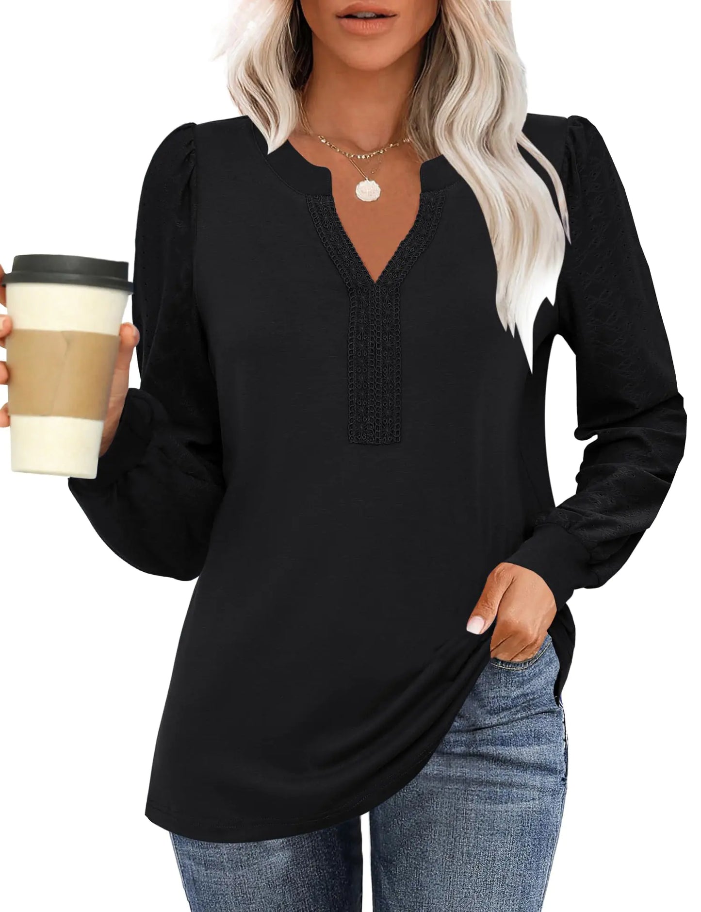 AKEWEI ChicEye Puff Sleeve Tee