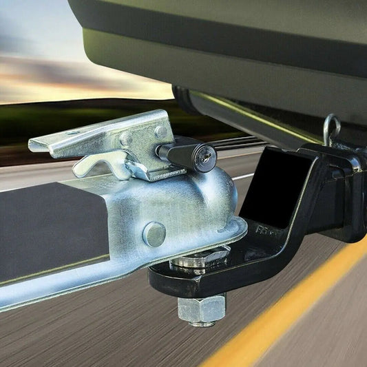 Trailer Hitch Coupler Lock Dia 1/4" Span 3/4" For Towing Boats, 2 Keys