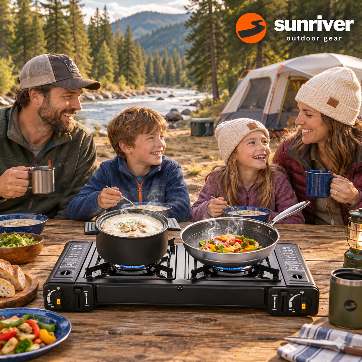 Sol Gas 2-Burner Portable Camping Stove - Sunriver Gear