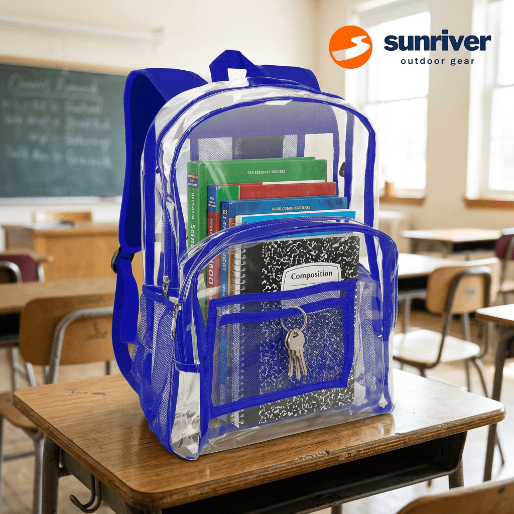 Sunriver - Stadium, Event, Swag, Conference Approved, Clear Backpack - Sunriver Gear