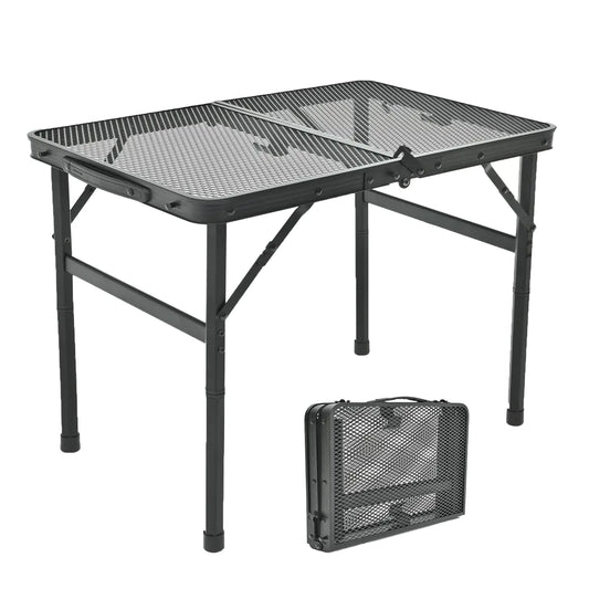 2 ft Folding Grill Table with Mesh Desktop