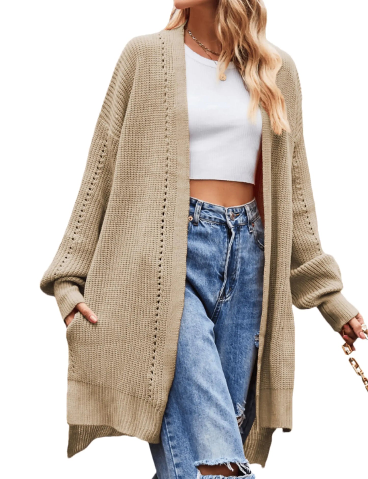 Long Sleeve Textured Cardigan