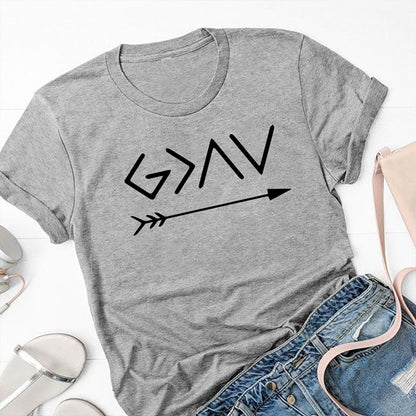Women's Short Sleeve Letter T-Shirtssssssss
