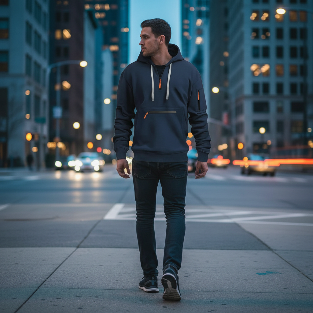 Men’s Long Sleeve Half Zip Performance Jacket
