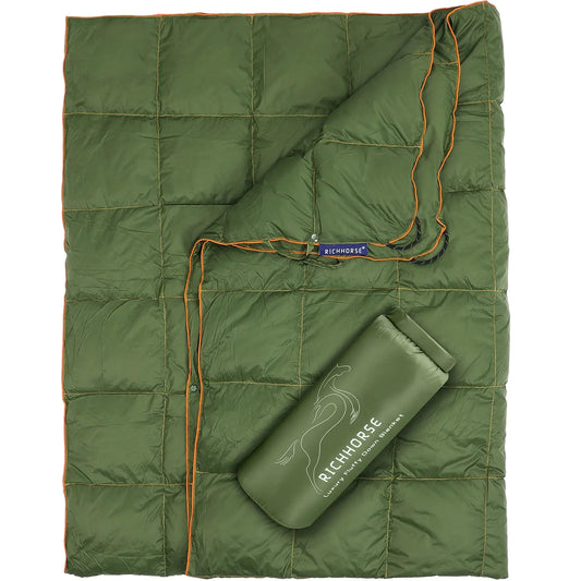 Duck Down Blanket Camping Quilt, Lightweight Packable, Water Resistance