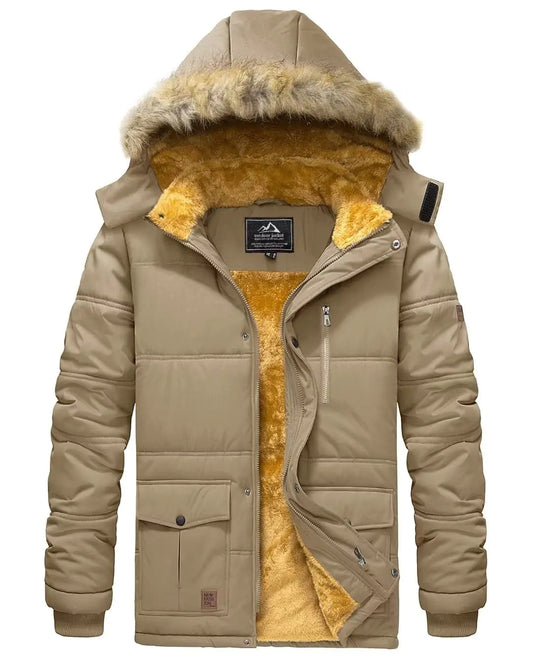 Men's Thick Fleece Jacket With Hood
