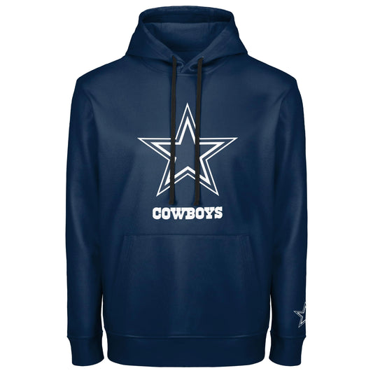NFL Mens Official Logo Performance Pullover Hoodie Dallas Cowboys