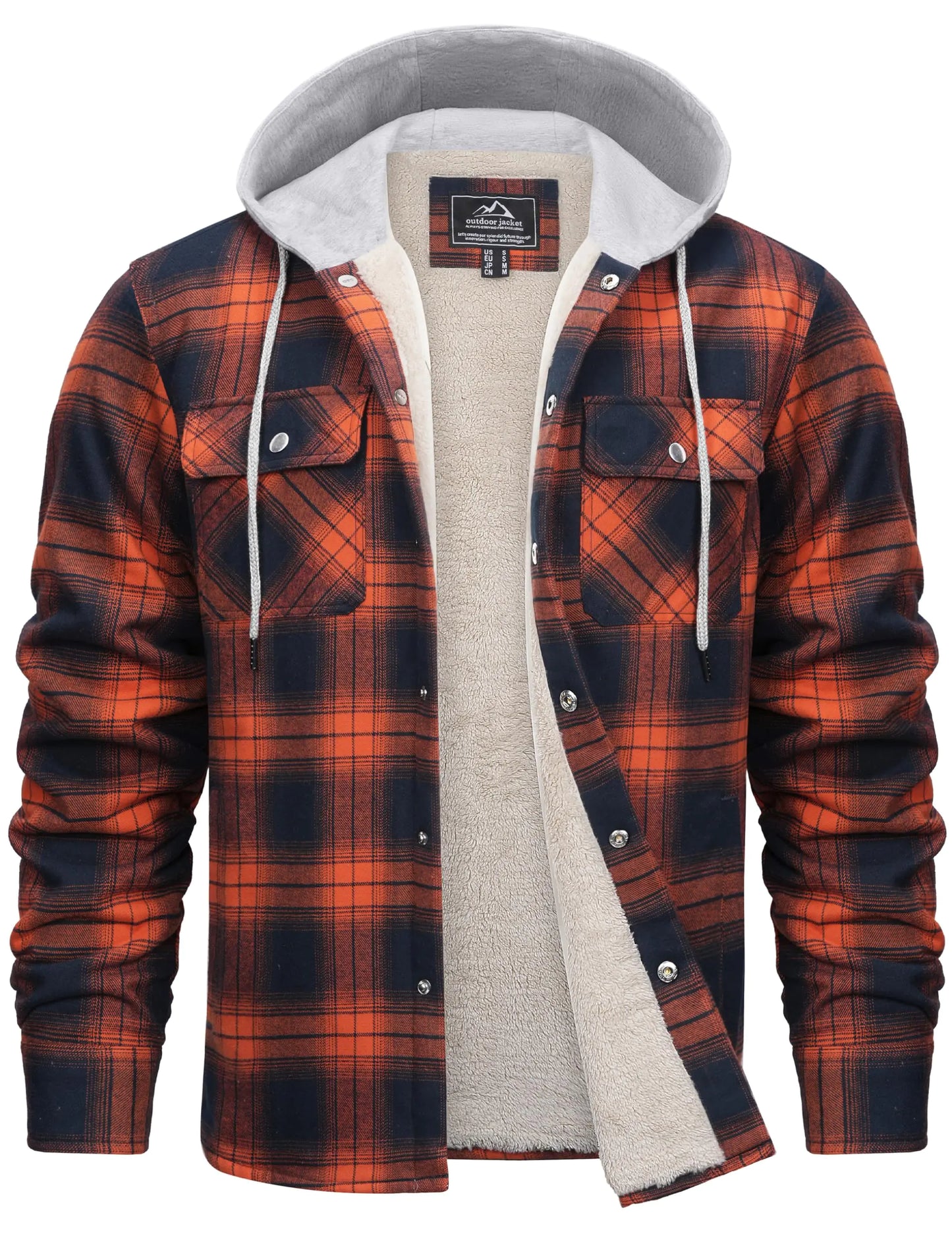 Thunder Fleece - Hooded Sherpa Flannel Jacket