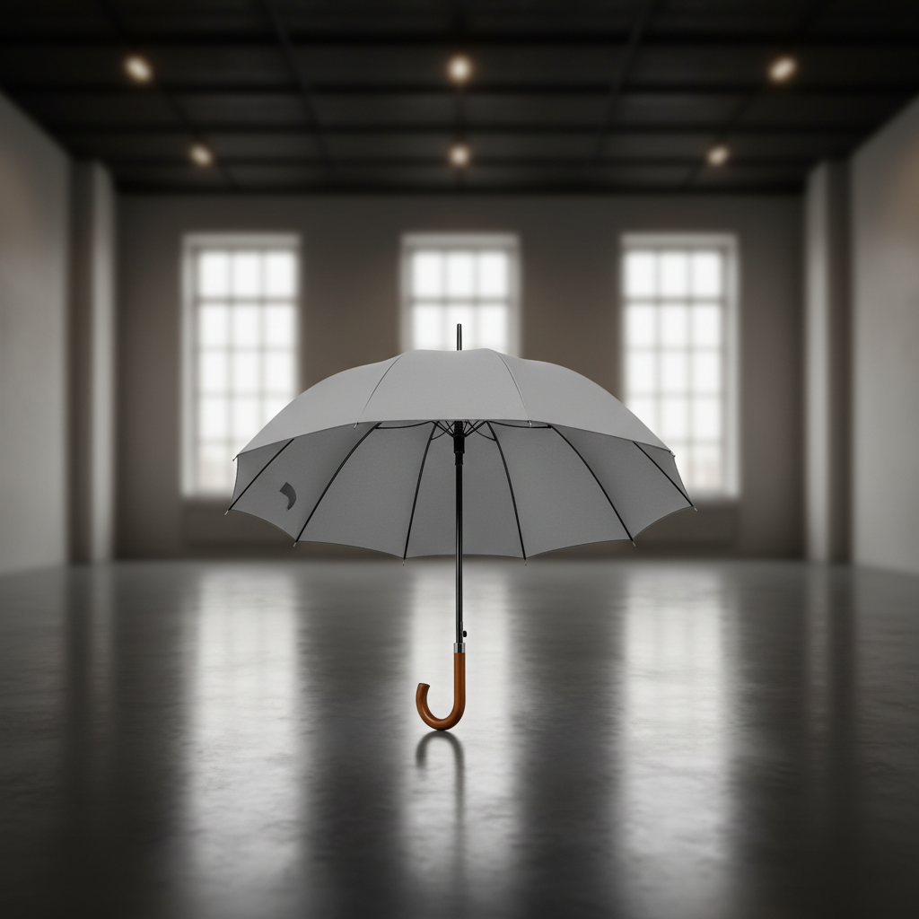 Large Windproof Golf Umbrella for Men – 55” Automatic Open Long Stick Umbrella, Wooden Hook Handle,