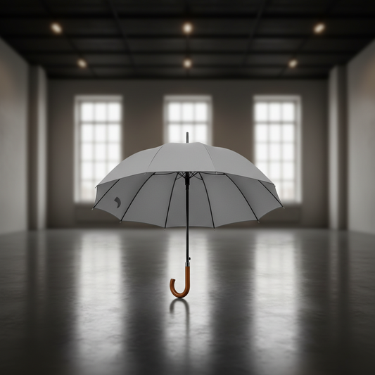 Large Windproof Golf Umbrella for Men – 55” Automatic Open Long Stick Umbrella, Wooden Hook Handle,
