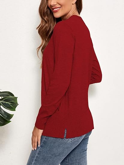 Aurelia Wine Red Open-Front Sweater
