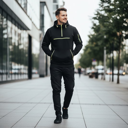 Men’s Long Sleeve Half Zip Performance Jacket