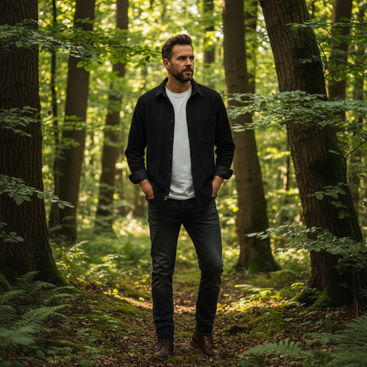 Men's Loose Corduroy Shirt