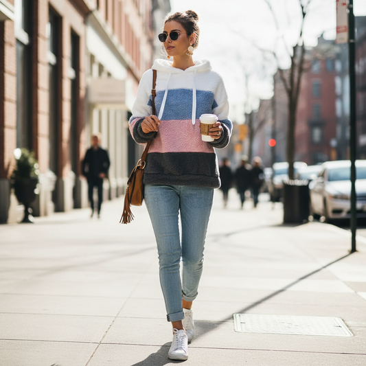 Cozy Craft Loose-Fit Plush Hoodie