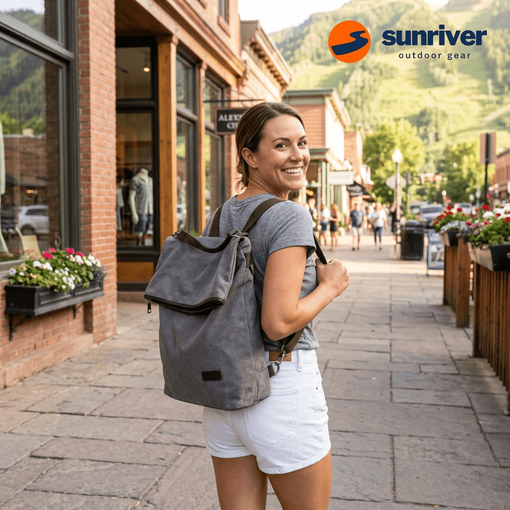 Canvas Women's Bag - Versatile Crossbody Backpack - Sunriver Gear