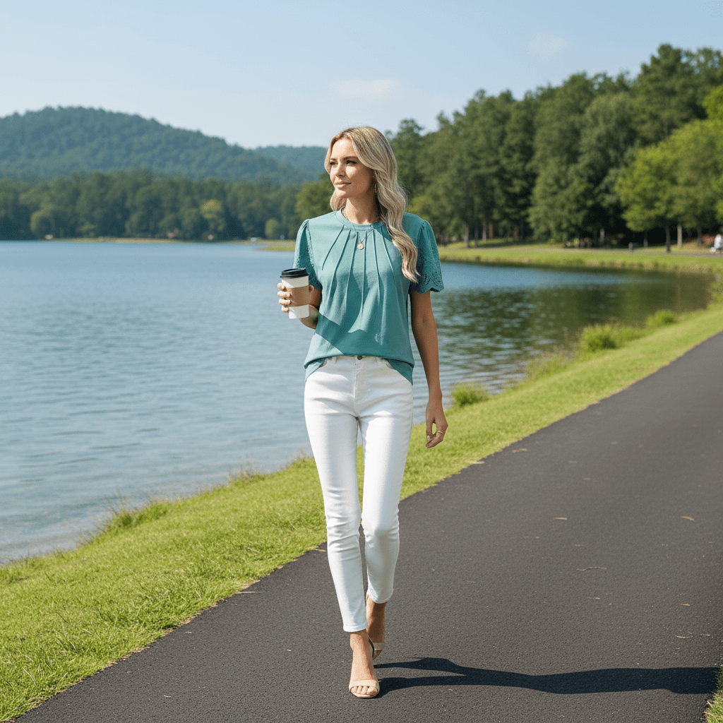 Casual Lace Sleeve Business Blouse - Sunriver Gear