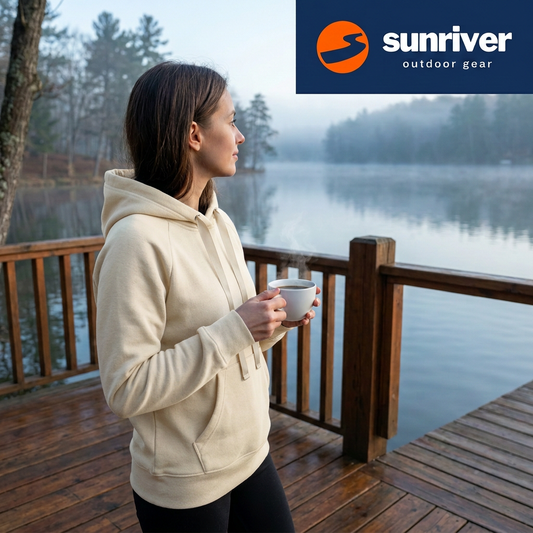 Sunriver Loose Hoodie Sweater with Drawstring