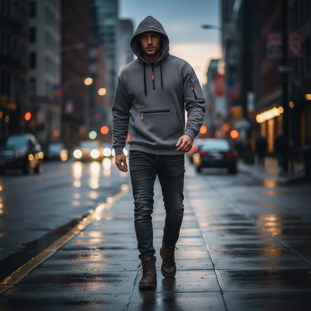 Men’s Long Sleeve Half Zip Performance Jacket