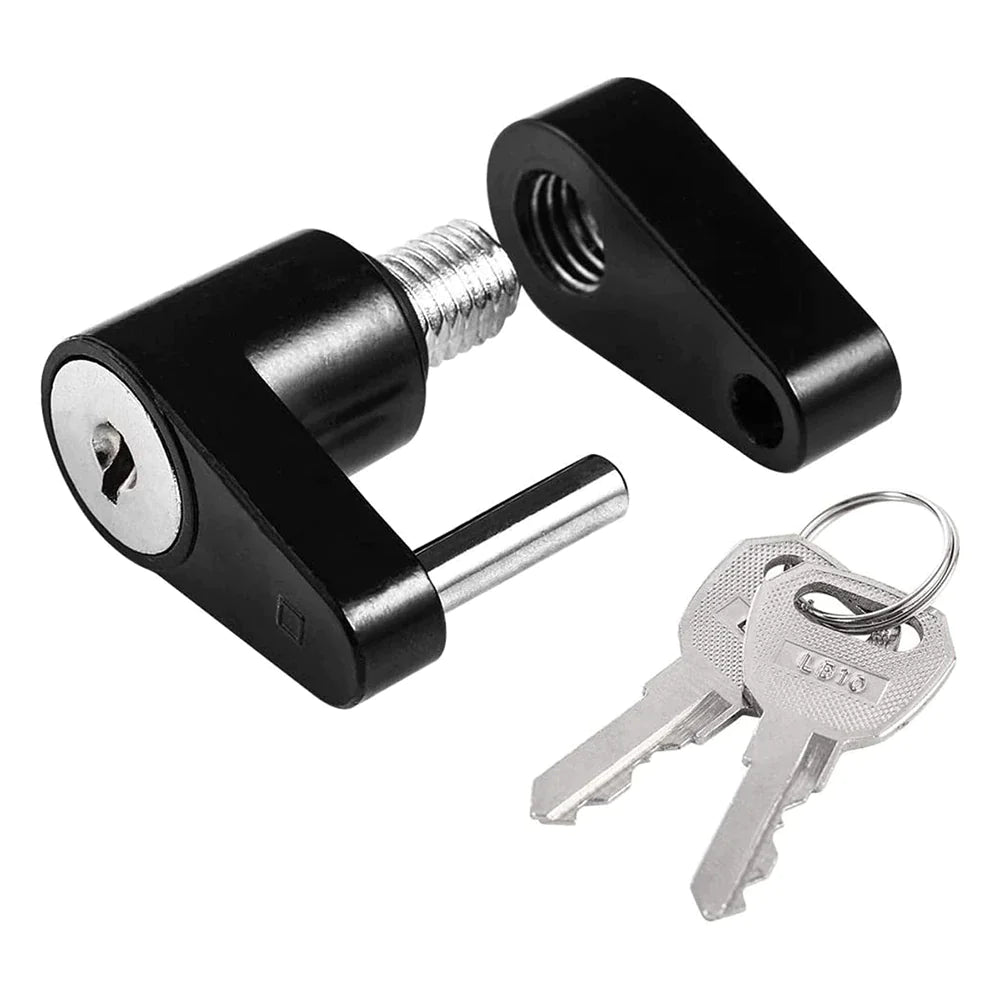 Trailer Hitch Coupler Lock Dia 1/4" Span 3/4" For Towing Boats, 2 Keys
