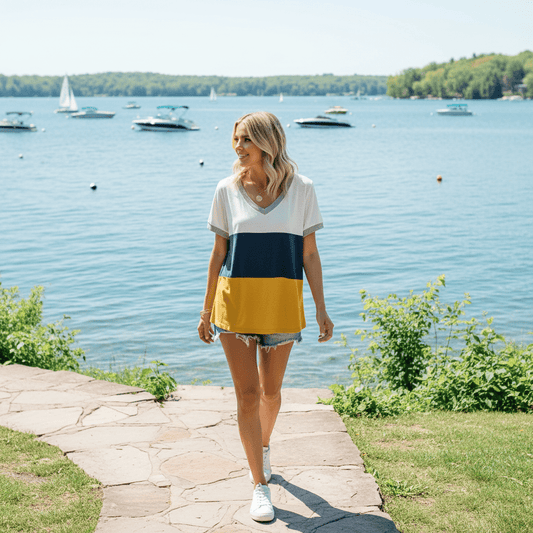 Everyday Glow V-Neck Top - Sunriver Gear