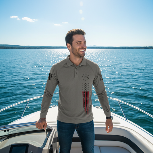 American Patriotic Raglan Golf Polos