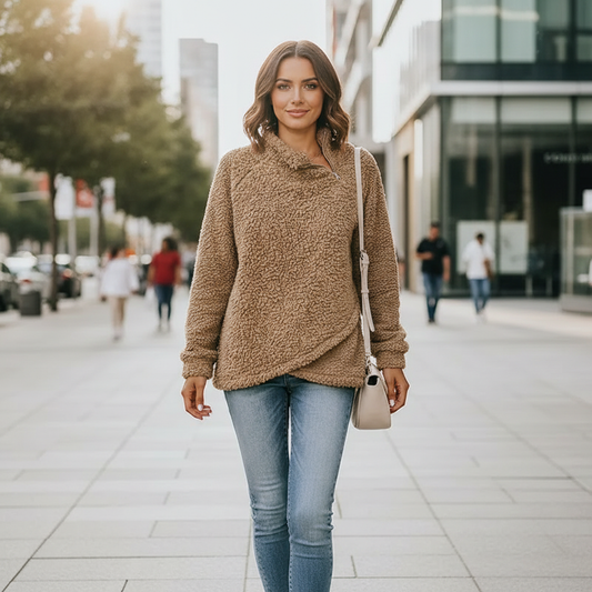 Veloura Double-Sided Fleece Wrap Coat
