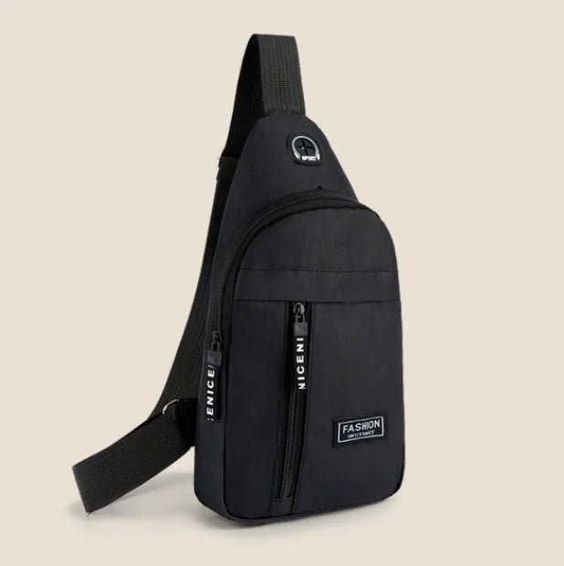 Men's Black Sling Bag for Sports and Travel - Sunriver Gear