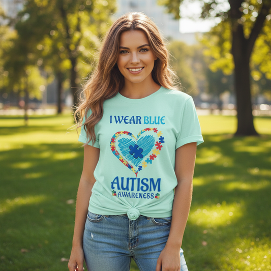 Autism Awareness Blue Ribbon T-Shirt I