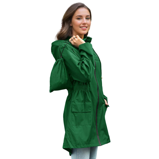 Women's Lightweight Stylish Weatherproof Raincoat