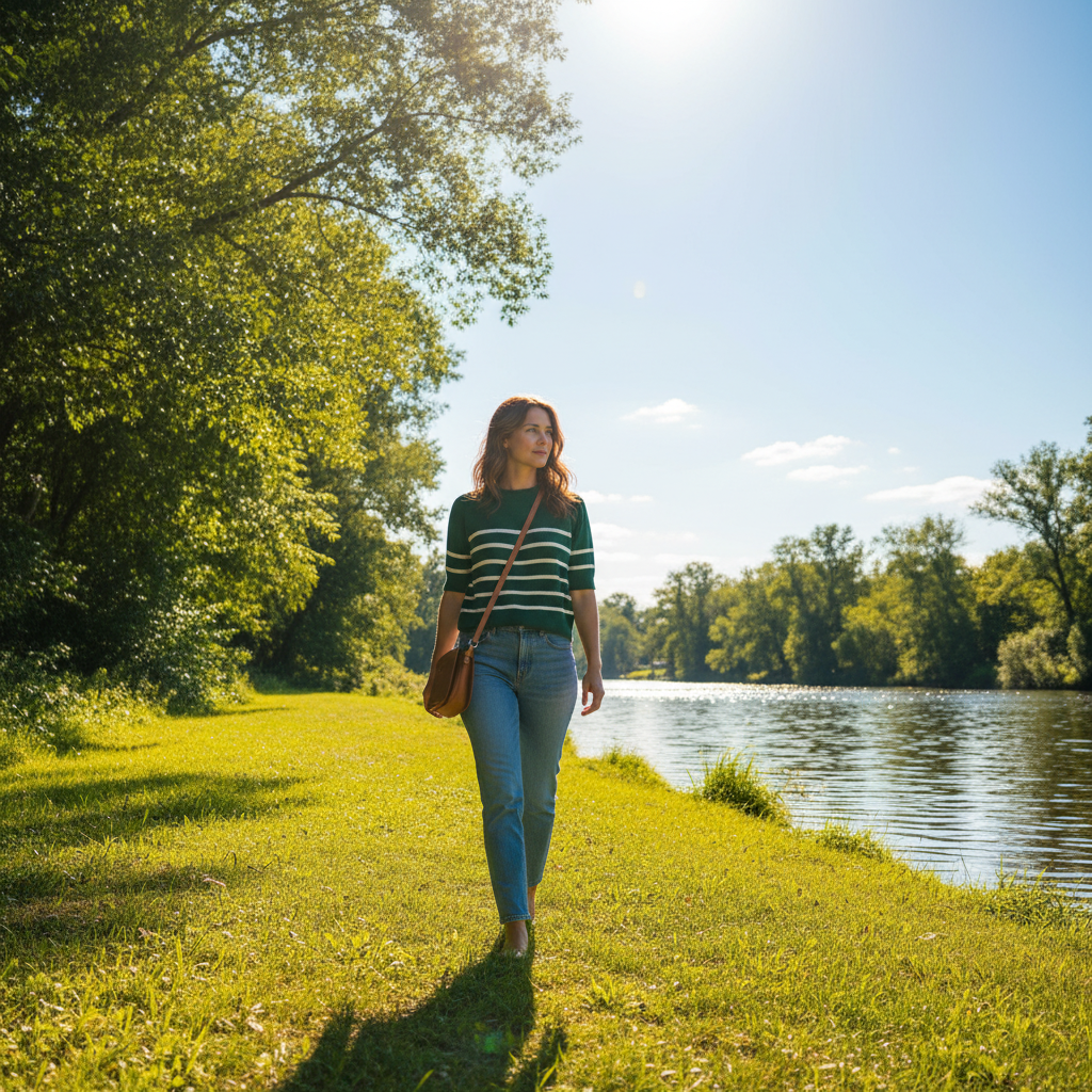 Evergreen Stripe Tee