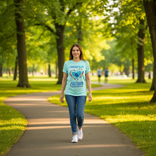 Autism Awareness Blue Ribbon T-Shirt