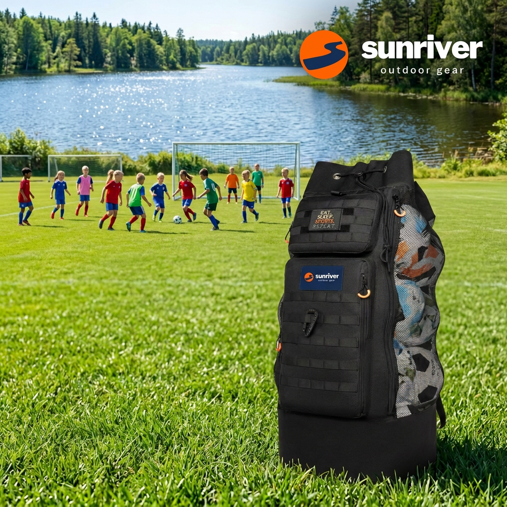 Extra Large Mesh Soccer Ball Bag with Shoulder Strap