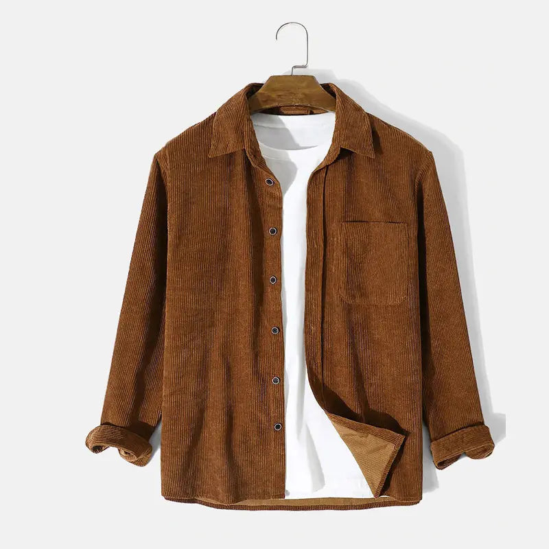 Men's Loose Corduroy Shirt