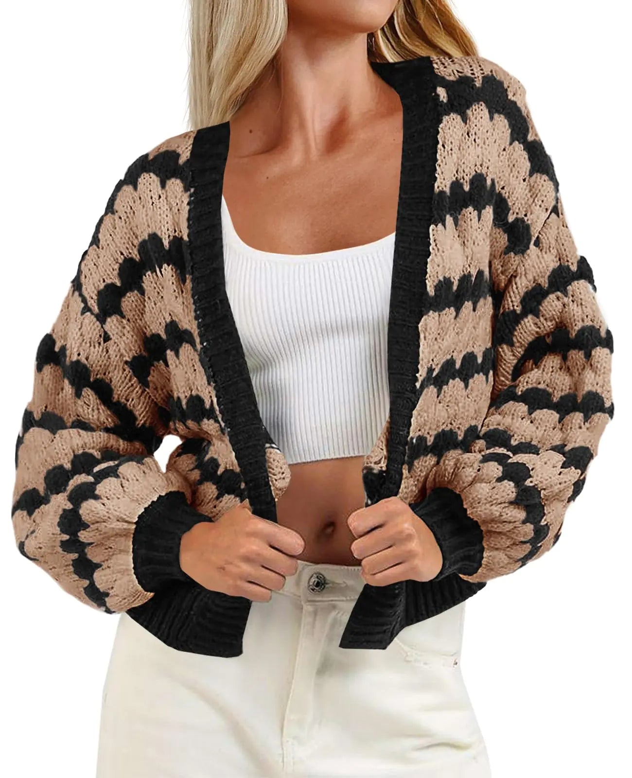 The Mocha Dream Crop Cardigan