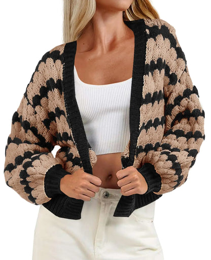 The Mocha Dream Crop Cardigan